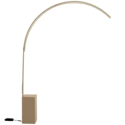 Pt biblio ondaluce piantana ad arco design led 3000k oro dimmerabile