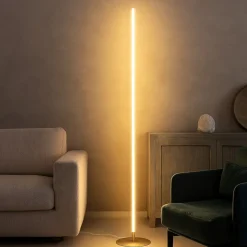 Pt genius ondaluce lampada da terra led moderna oro