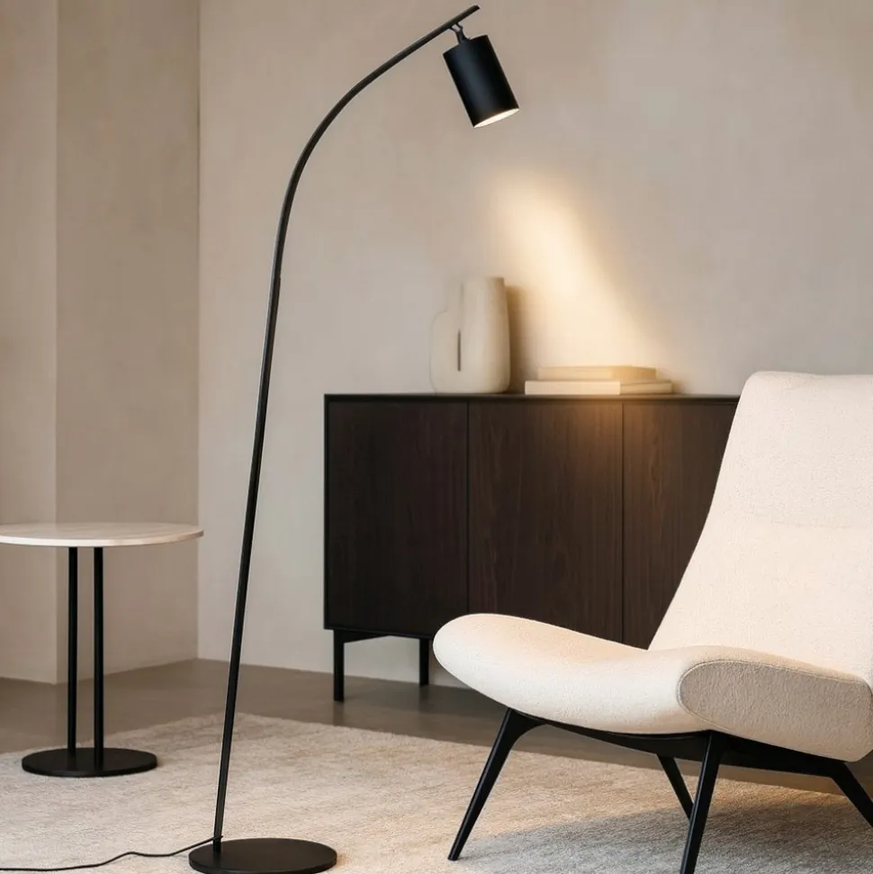 Pt murga ondaluce piantana nera doppia illuminazione led 3000k