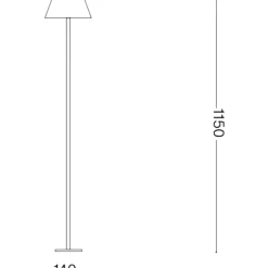 Pure pt ideal lux piantana da esterno led bianca