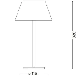Pure tl ideal lux lampada da tavolino bianca da esterno ricaricabile led 3000k