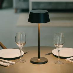 Pure tl ideal lux lampada portatile nera per tavolino