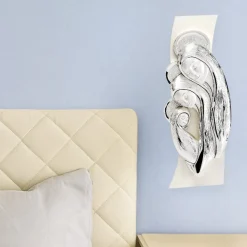 Quadretto camera da letto sacra famiglia 16x6 avorio argento