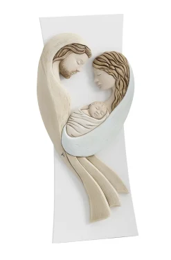 Quadretto sacra famiglia moderno supporto da appoggio