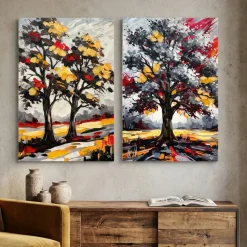 Quadri astratti 60x90 alberi di amore tele decorate per soggiorno
