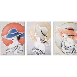Quadri verticali donne ambiziose 50x70 cornice bianca