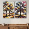 Quadri astratti 50x70 alberi di amore tele decorate verticali