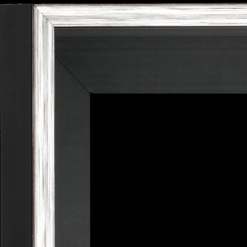 Quadro astratto fiori colorati 92x122 cm cornice nero argento