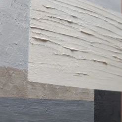 Quadro astratto geometrico 60x120 cm pittura in rilievo cornice
