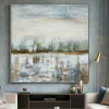 Quadro astratto materico con cornice riflessi 100x100