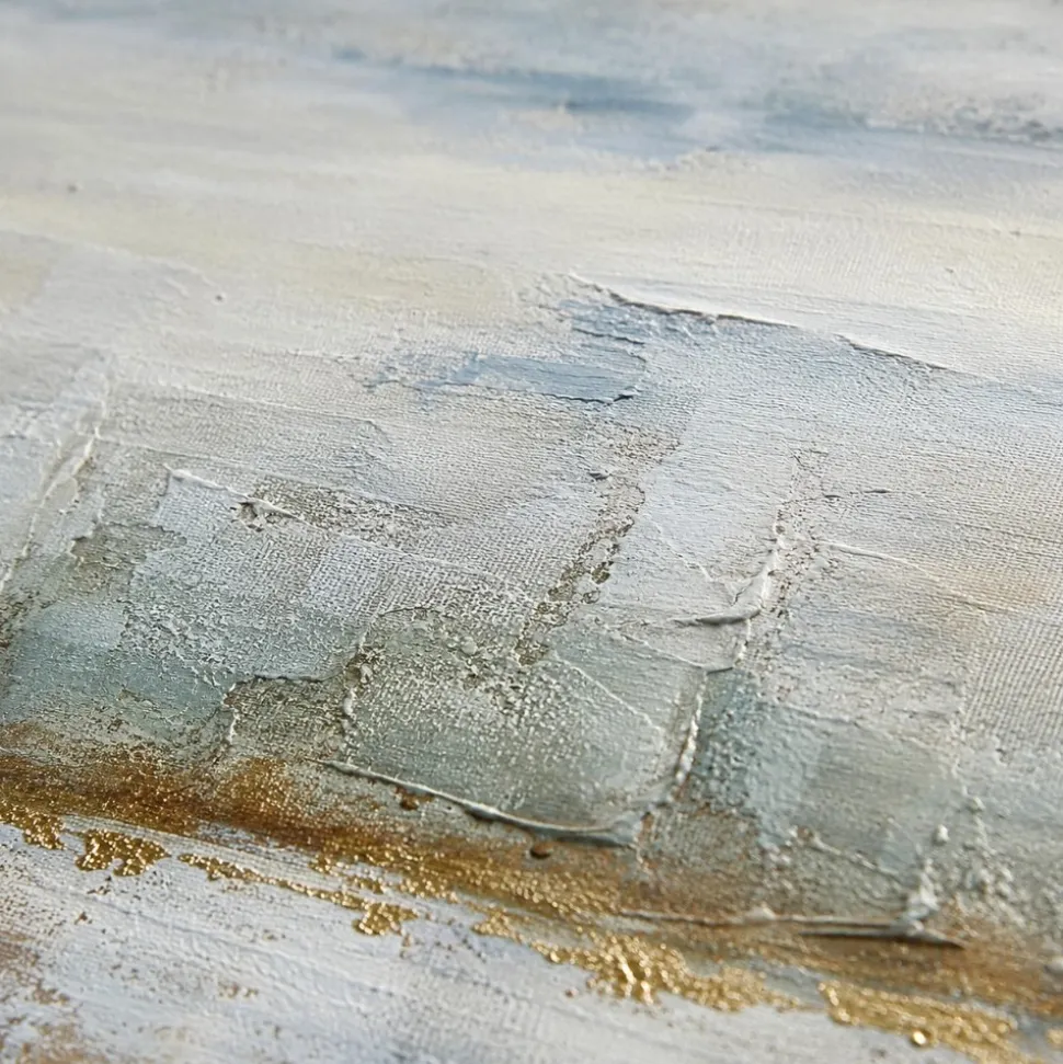 Quadro astratto materico con cornice riflessi 100x100