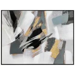 Quadro astratto moderno cornice nera 120x90 per soggiorno