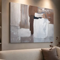 Quadro astratto moderno 80x120 cm dipinto materico a rilievo
