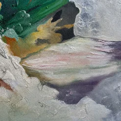 Quadro astratto moderno 100x150 cm tela dipinta materica a rilievo multicolore