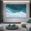 Quadro astratto 100x150 cm moderno materico confine acqua