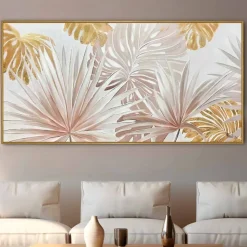 Quadro moderno dolce foresta 120x60 cornice oro per soggiorno