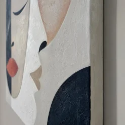 Quadro moderno sussurri interiori 80x120 dipinto materico a rilievo