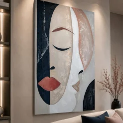 Quadro moderno sussurri interiori 100x150 cm dipinto materico a rilievo