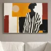 Quadro silhouette elegangte moderno dipinto con cornice 120x80