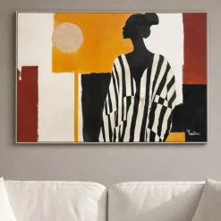 Quadro silhouette elegangte moderno dipinto con cornice 120x80
