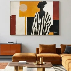 Quadro silhouette elegangte moderno dipinto con cornice 120x80