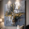 Quadro tracce di luce 120x120 cm astratto moderno dipinto a rilievo