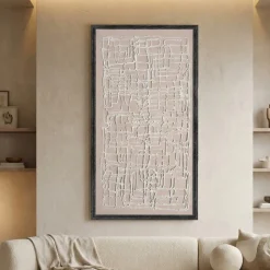 Quadro verticale astratto moderno decorato con cornice 60x120