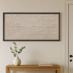 Quadro verticale astratto moderno decorato con cornice 60x120