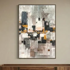 Quadro verticale 50x70 citta astratta moderna decorata