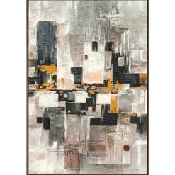 Quadro verticale 50x70 citta astratta moderna decorata