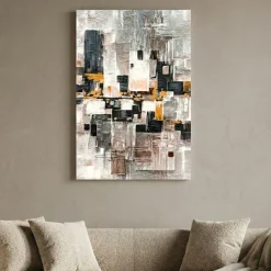 Quadro verticale 60x90 moderno citta astratta decorato