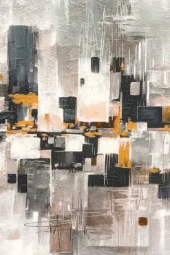 Quadro verticale 60x90 moderno citta astratta decorato