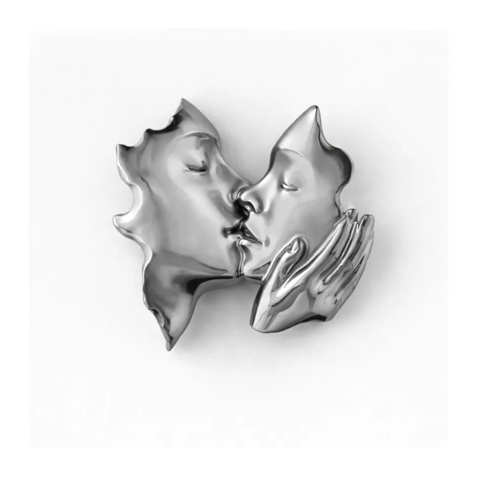 Quadro volti 3d bianco argento moderno 50x50 bongelli preziosi