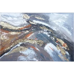 Quadro 100x150 cm impulso astratto moderno dipinto a rilievo materico