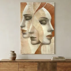 Quadro 50x70 la forza del silenzio tela decorata moderna