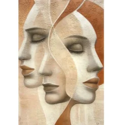Quadro 50x70 la forza del silenzio tela decorata moderna