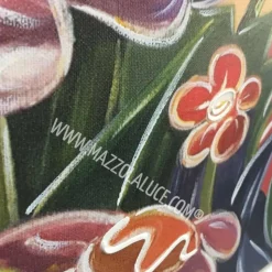 Quadro 122x72 paesaggio romantico colorato innamorati