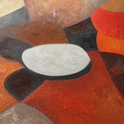 Quadro astratto moderno danza di forme 80x80 cm dipinto su tela a rilievo