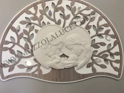 Quadro capezzale rovere sacra famiglia 90x65 capoletto bongelli preziosi