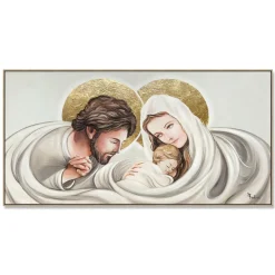 Quadro capezzale sacra famiglia per camera da letto 140x70 cm