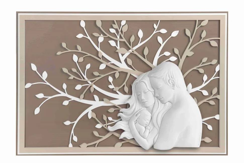 Quadro capezzale 70x48 moderno sacra famiglia bongelli preziosi