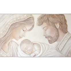 Quadro capoletto classico sacra famiglia 122x72 capezzale decorato