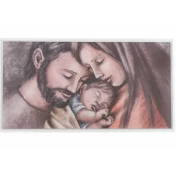 Quadro per camera da letto moderna 110x60 sacra famiglia bongelli preziosi