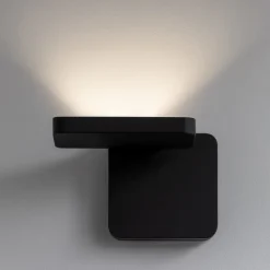Quad stilnovo applique nero moderna led 19w 3000k per corridoio