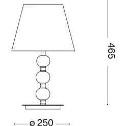 Queen tl1 medium lampada da como' classica di cristallo ideal lux