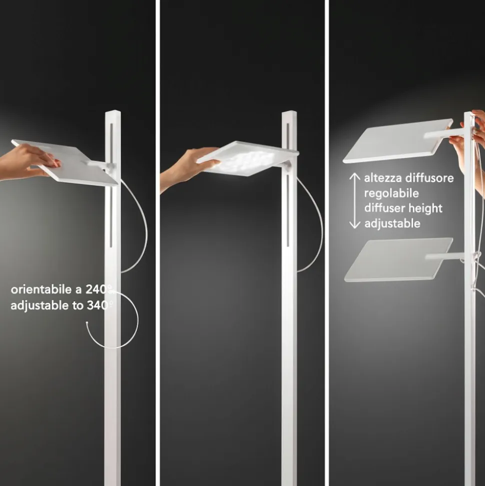 Radiante perenz lampada da terra moderna bianco orientabile led cct