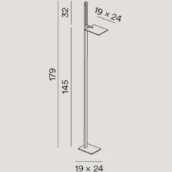 Radiante perenz lampada da terra moderna bianco orientabile led cct