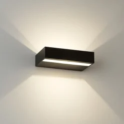 Regolo applique led 3000k linea light nera doppia emissione