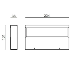 Regolo applique led 3000k linea light nera doppia emissione