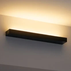 Regolo linea light applique led nera 3000k 61cm mono emissione
